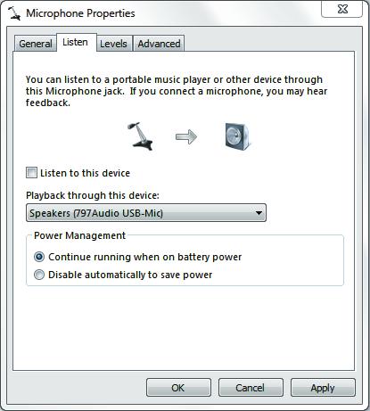 DENALI DENALI Configuring for Windows Windows 7, 8, 10 or higher 1) Plug the microphone into a USB port on your