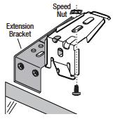 Extension Brackets Extension brackets can project the installation brackets up to 2 1/2 away from the mounting surface.