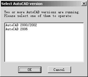 dialog will emerge as following figure: Choose the AutoCAD version you want to insert block to and click "OK" button.