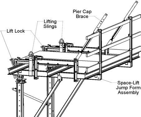 16 Space-Lift Application Guide FIG. 47 The Space-Lift Jump Shoe (P.C. F51236) is installed by bolting to the wall with a 4" long Dayton B14 Coil Anchor Bolt (P.C. 125698).