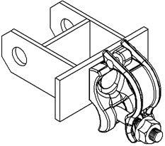 Space-Lift Application Guide 5 FIG. 9 Space-Lift Swivel Tube Clamp (P.C. F51231) The Space-Lift Swivel Tube Clamp (Fig. 9) is attached to the Space-Lift Frame Leg using one ¾" diameter pin.