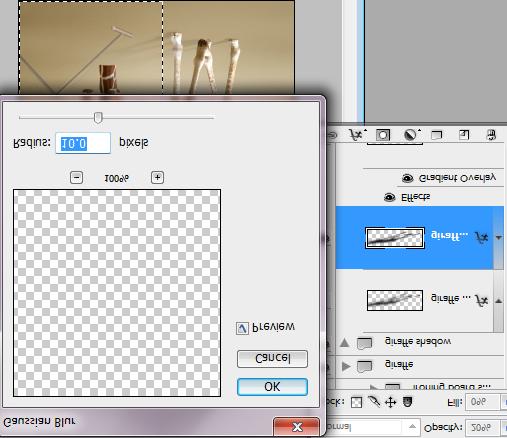 Step 40 Click Quick Mask icon and apply Gaussian Blur to the selected area of the shadow layer.