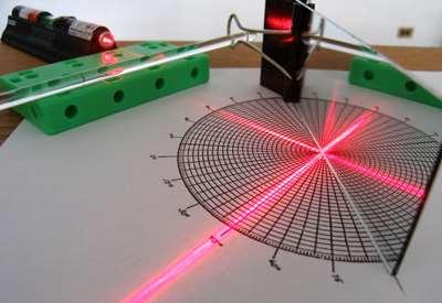 4. Make 2 dots along each projected Laser light line then using a ruler, trace