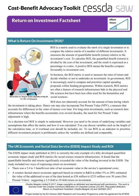 Toolkit Components Factsheets: Return on investment (ROI) Costs Benefits Worksheets: Archive Development