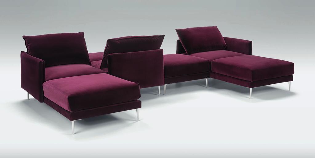 ALVA, set (3x seat element 160+1x seat element 80+5x armrest/backrest+3x cushion