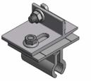 Standing Seam & Kalzip Standing Seam Clamp to fix on standing seam, pre-assembled incl.