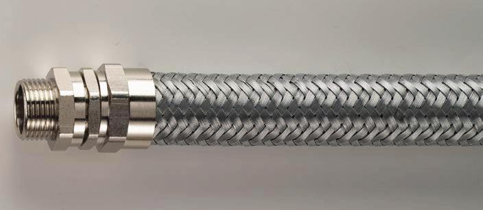 METALLIC & FSB Construction: Galvanised steel, helically wound, flexible conduit with pvc coating and galvanised steel overbraid. Colour zinc, self colour.