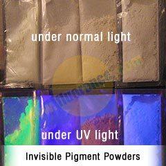Invisible pigments are undetectable to the eyes after incorporating into paint,