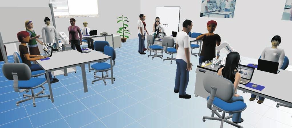 > Basic Technologies > Picture K_03: Virtual impression of the laboratory for robotics Equipment Details Learning with innovative