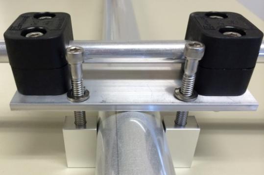 375" aluminum tubing. Attach the center (.5" OD) sections of each element to the plate using the Black Clamps (.5" ID) and the appropriate hardware from the Element to Element Plate Kit.