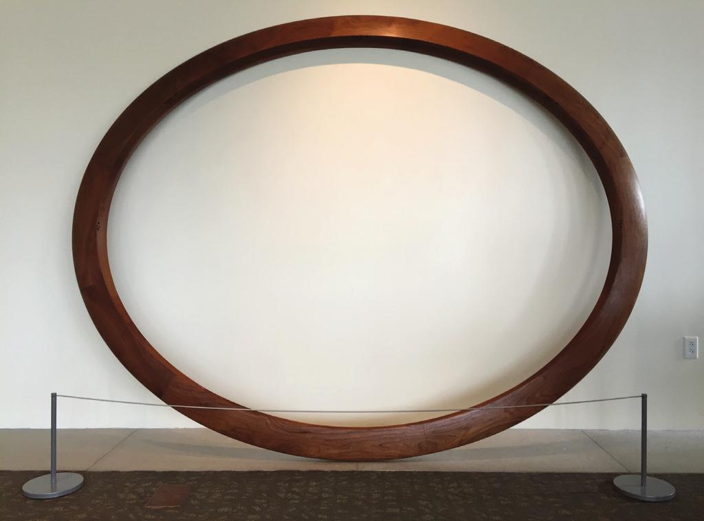 Station 4: Sound Ring What is that big empty wooden frame? World-famous artist Maya Lin created this Sound Ring as part of a series of art works called What Is Missing?