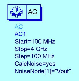 Vin and Vout nodes provide data (noise and voltage)