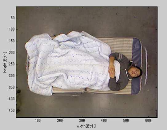 Camera image and range image for the bed By subtracting the range image without a subject