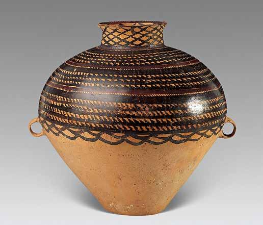 Ⅰ. Pottery and Porcelain before the Qin Dynasty Painted Double-eared Pot Origin: Yangshao Culture Height: 42 cm Width: 44.