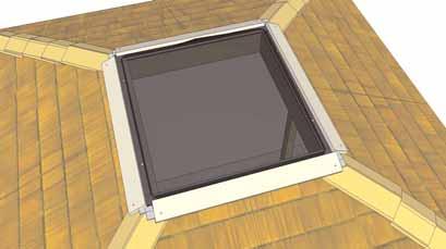 Lift up and carefully place the skylight into position on the Skybox.