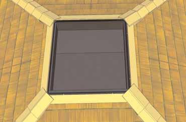 Position Skylight Trim to cover Flashing.
