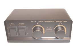 75 25-346 60 WATT STEREO DESKTOP LOUDSPEAKER CONTROL Heavy duty rocker switches turns On\Off main, remote speakers. Individual volume controls for each speaker L+R.