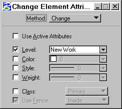 2. Choose New Work from the Level option menu (still in the Tool Settings window). 3.