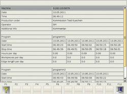 The BRANDT-Browser allows for job-specific collection of operating hours, an overview of the total processed workpieces and information regarding total meters
