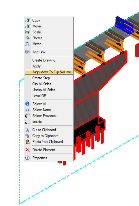 23. Selecting the Clip Volume with Element Selection, right press and hold and select