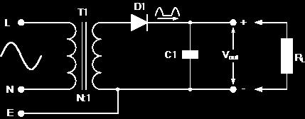 transformer secondary voltage is ve à D 1 is reverse-biased and acts like an open switch à zero current flows in the