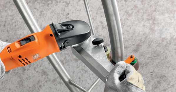 FEIN RS 10-70 E starter set The starter set covers all standard applications for pipes and pipe bends: cleaning, removing tarnishing and scratches, removing welded seams, creating sanding patterns