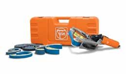 FEIN RS 12-70 E starter set The starter set covers all standard applications for pipes and pipe bends: cleaning, removing mill scale and scratches, creating sanding pattern and achieving a