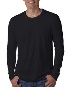 N3601 NEXT LEVEL MEN'S COTTON LONG-SLEEVE CREW Fabric: fabric laundered for