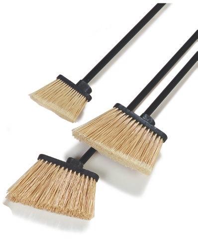 Duo-Sweep Angled For reaching into corners, along walls and into hard to reach areas Block made with tough & durable material that resists cracking, splitting, chipping Color coded angle brooms have