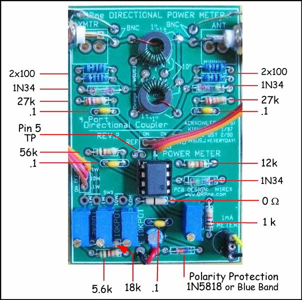 Circuit Board Assembly [ ] Install 4ea 100 ohm resistor as shown in the illustration below [ ] Bend leads slightly, as they are inserted, to hold parts in place.