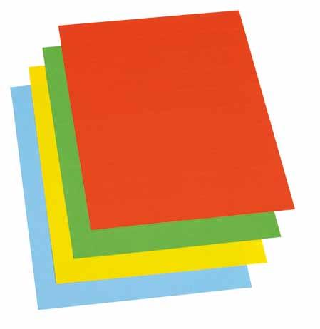 Paper quality: 80 grams top-sheet and 55 grams backing. Available in 4 different colours; red/ green/yellow/blue.