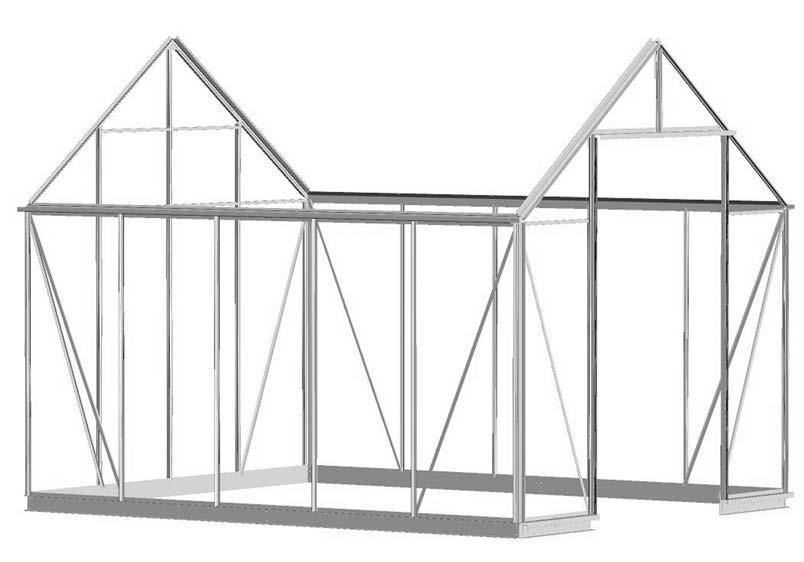 Section 4 This section shows you how to assemble the sides to the gables of your greenhouse (right).