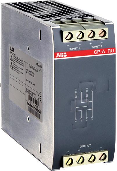 + CP-A CM 2CDC 271 00 F0005 2 inputs each up to 20 A and 1 output up to 40 A Control module for CP-A RU redundancy