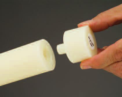 The unique threaded hole in the bottom of every Almy candle accepts free, in-stock adapters in sizes to fit virtually any candle