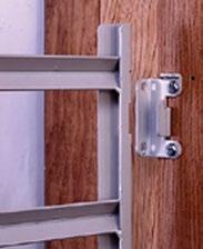 Unique anti-lift brackets, mounted either top or bottom,