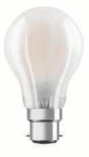 LED GLS and 60W standard halogen lamps. Available in warm white it is suitable for almost every type of living space.