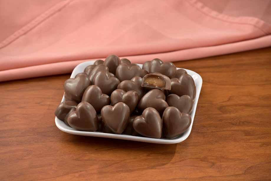 00 full sun 5318 Chocolate Caramel Hearts Corazónes de chocolate rellenos de caramelo Smooth, milk