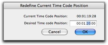 The Time Code ruler displays the current Time Code Rate in SMPTE (hours:minutes:seconds:frames).