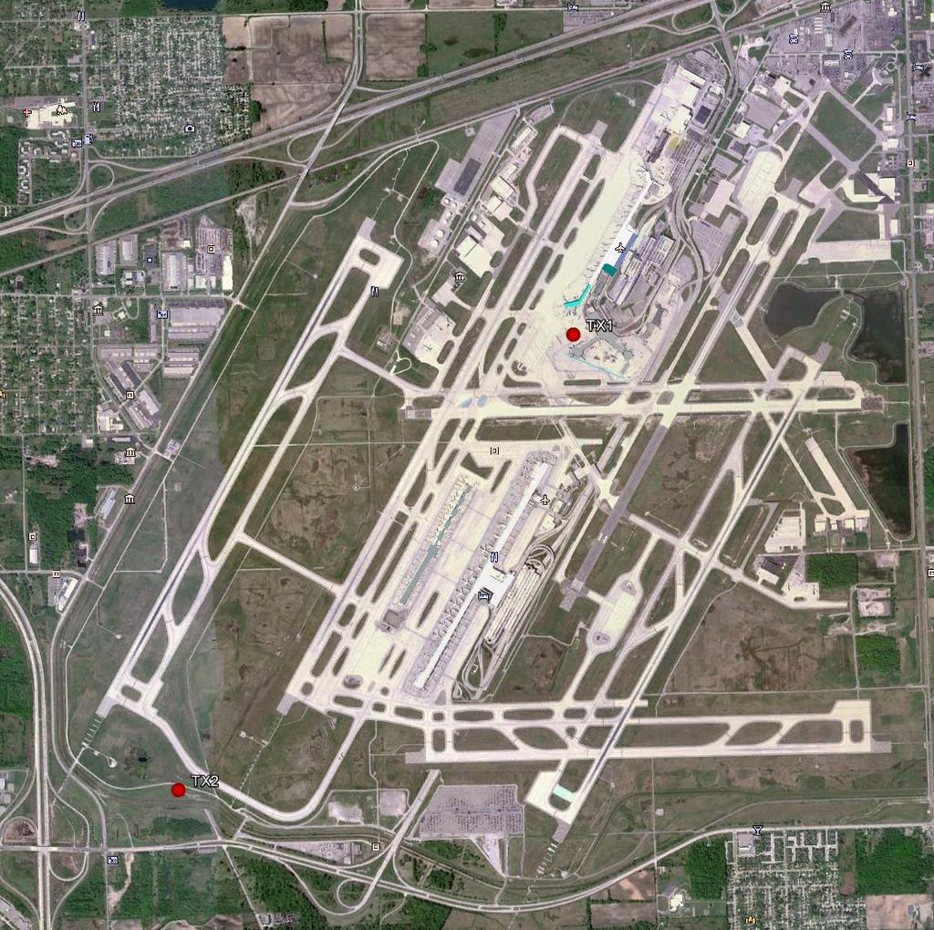 DTW Airport Airport and surroundings were modeled in 3 D Horizontal resolution of