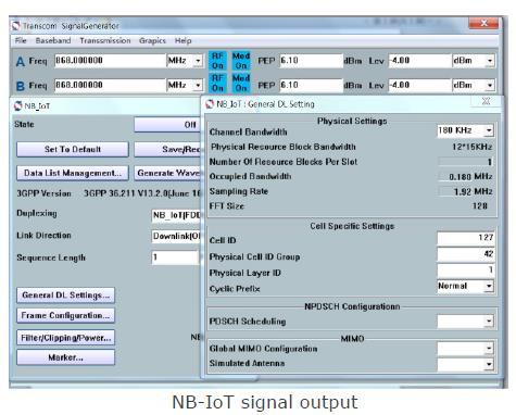 FDD-LTE, NB-IoT, and LoRa standard base station signals.