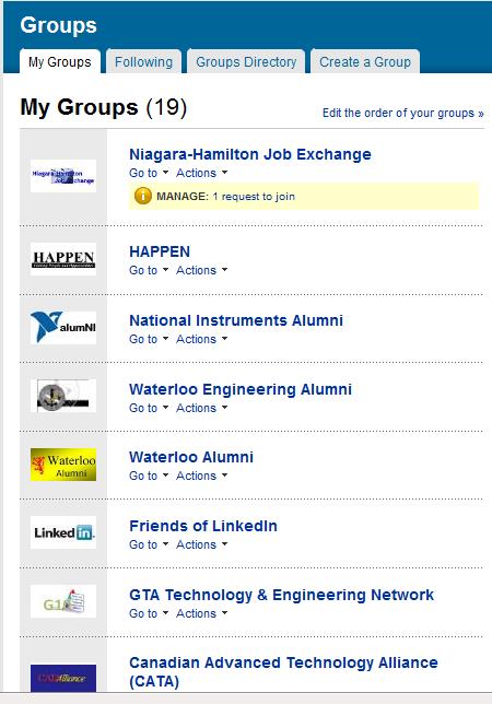 Develop YOUR network through LinkedIn Groups Expand your reach: Connect inside your groups without knowing emails Improve your visibility: Be seen by others Get cool icons (badges) As of Nov/09,