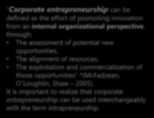 5 May 2018 3 or Intrapreneurship is not a unique recipe for growth. It has several ways to be formulated and executed.