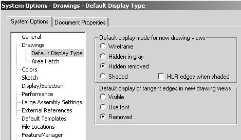 Shaded Option (2001 Plus) Set the File Locations to the 2001drwparts Folder for Drawing Templates. Set File Locations for Drawing Templates. 12) Click File Locations from the System Options tab.