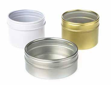 Tinplatetins Round Seamless Slip Lid These round seamless tins are ideal for holding cream, blush, beard wax, balm and many other beauty and cosmetic products.