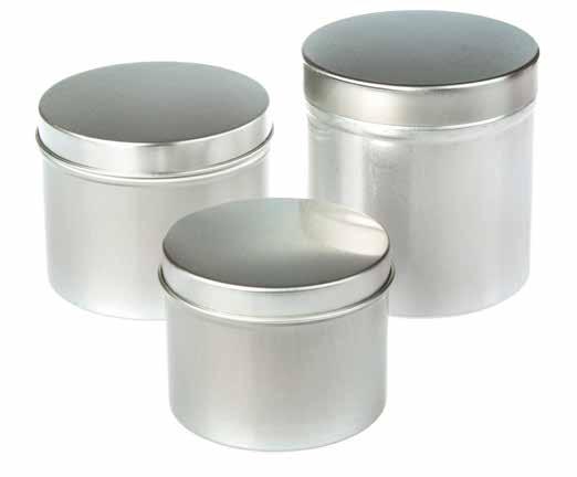 As aluminium is resistant to corrosion, these tins are suitable for holding water based products, and are popular for holding various cosmetic items, from beard wax to lip balm.