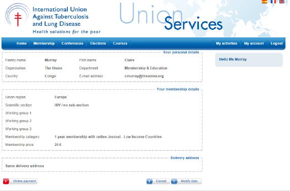 I am not sure how to pay online Log in (refer to section on logging in/my account pages 3-6) To carry out an online payment click on Join The Union or Renew your membership (right
