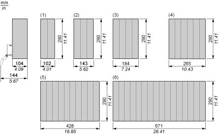 Dimensions Drawings Racks for Modules Mounting Dimensions of Modules and