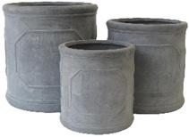Decorative Cylindrical Smooth Finish Fibre Clay Pots 30x30x30 37x37x37 44x44x44 81791448 10000-AZ Zinc 1 $84.27 $71.