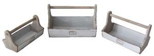 Tin and Wood Tool Box Planter Assorted Two License Plate