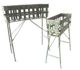 34 Vintage Mossy Green Iron Bench 81791379